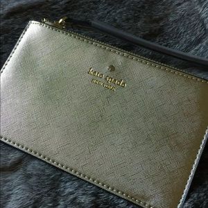 Gold Kate Spade Wristlet Purse